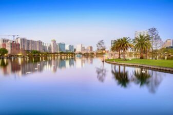 Central Florida City of Orlando and Lake Eola