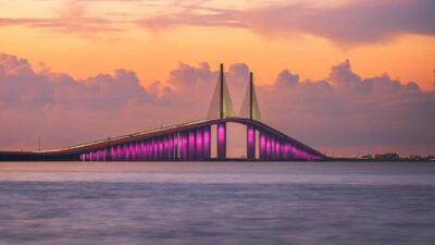 Sunshine Skyway Bridge Spanning Lower Tampa Bay